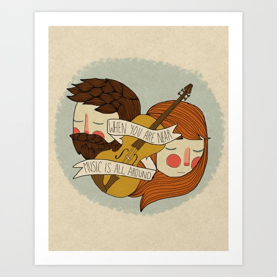 Music Is All Around Art Print