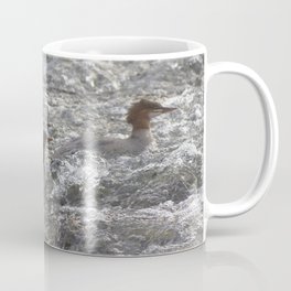 Watercolor Bird, Common Merganser 49, Yellowstone River, YNP, Wyoming Coffee Mug