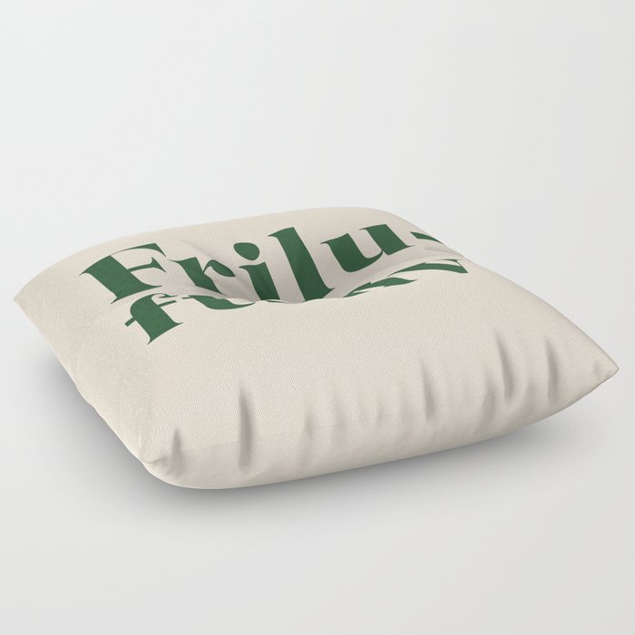 Friluftsliv Norwegian Lifestyle Motto Floor Pillow