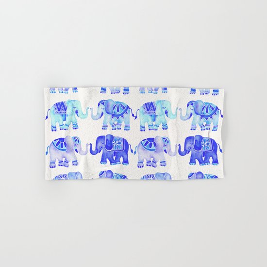 Elephants – Blue Palette Hand & Bath Towel