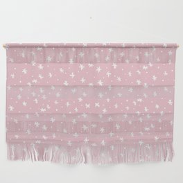 Stars and dots - pink and white Wall Hanging