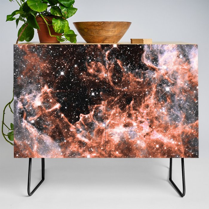 galaxy nebula peach gray Credenza