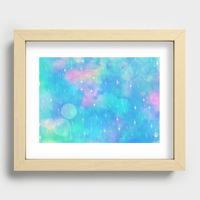 Blue Recessed Framed Print