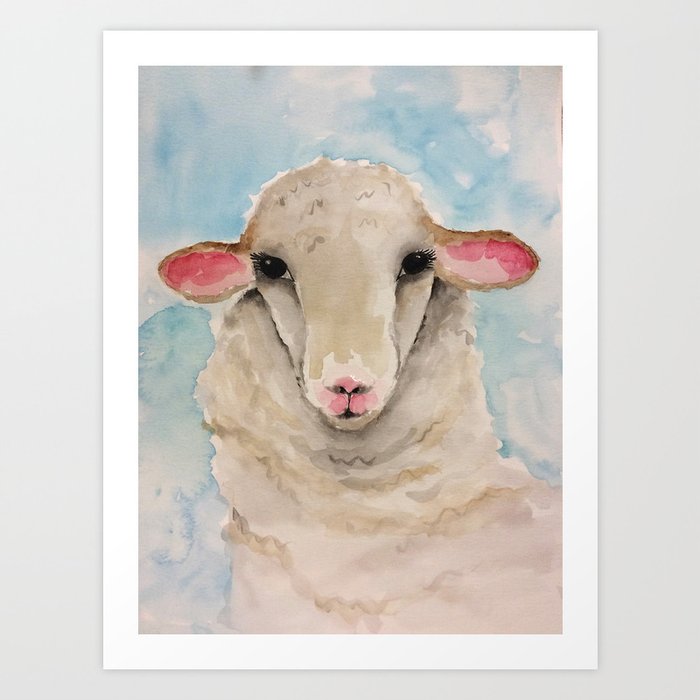 Little Lambs Eat Ivy Art Print by Janet Metzger Artist Society6