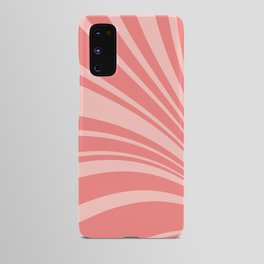 Pink and pastel pink sun rays Android Case