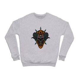 Creepy Skull Horn Crewneck Sweatshirt