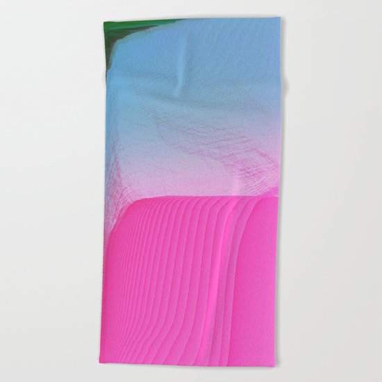 Beach Day -glitch- Beach Towel