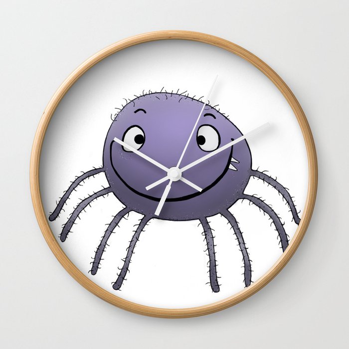 Spider Smile Wall Clock By Stevenwoodcockillustration Society6