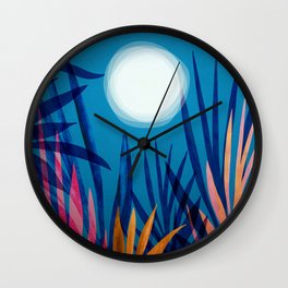 Tropical Moon / Tropical Night Series #5 Wall Clock