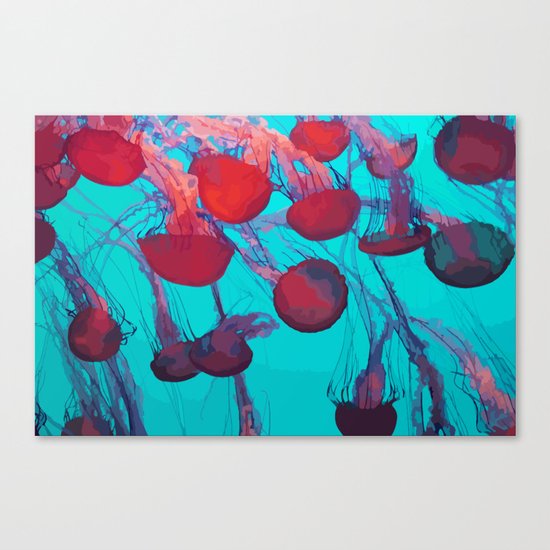 Bright Jellyfish Canvas Print