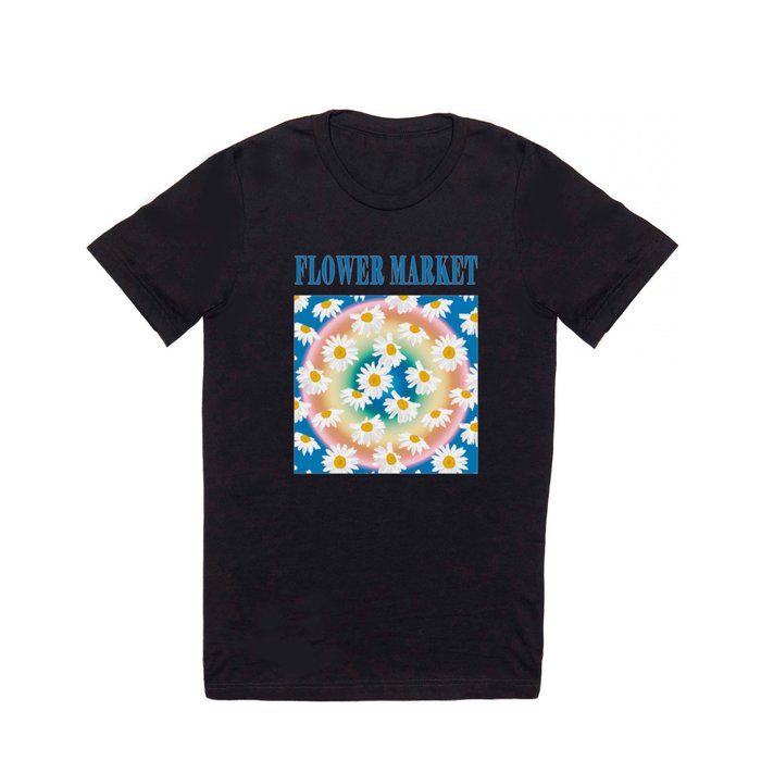 FLOWER MARKET \\ DAISIES \\ blue version T Shirt