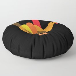 Autumn Fall Turkey Rock And Roll Sign Thanksgiving Floor Pillow