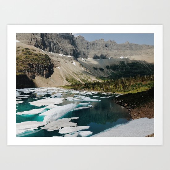 Iceberg Lake, Glacier National Park Art Print