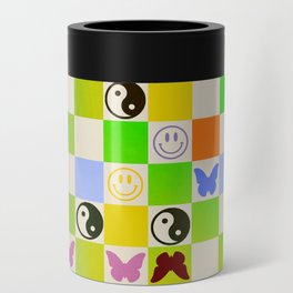 Y2k Butterfly Yin Yang Smiley Rainbow Gradient Checker Can Cooler