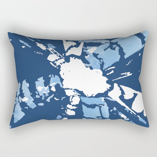 Blue Shibori tie-dye Rectangular Pillow