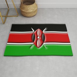 Kenyan 3D Flag Rug