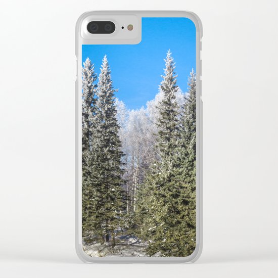 Frozen forest Clear iPhone Case
