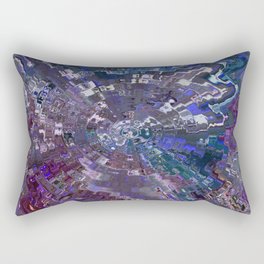 Glass Rock Trippy Psychedelic Abstract Artwork Rectangular Pillow