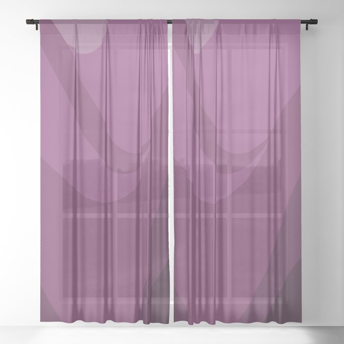 Purple valley Sheer Curtain