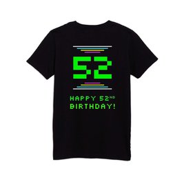 [ Thumbnail: 52nd Birthday - Nerdy Geeky Pixelated 8-Bit Computing Graphics Inspired Look Kids T Shirt Kids T-Shirt ]