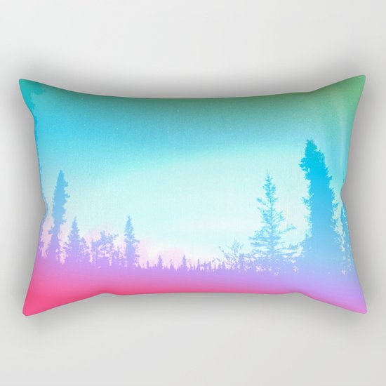 Bright Colorful Forest Rectangular Pillow