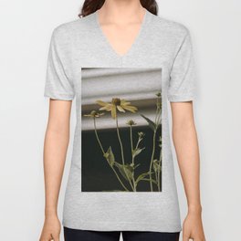 Vintage Flowers V Neck T Shirt