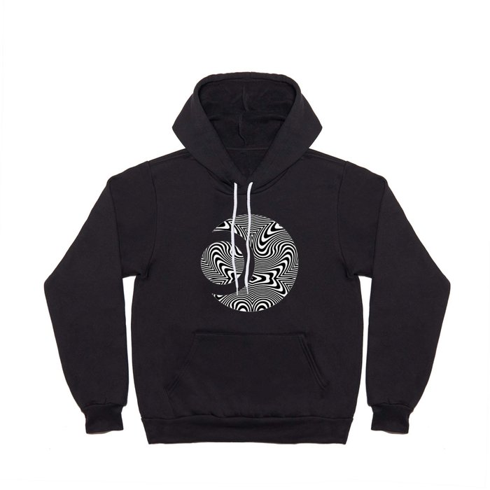 Optical Illusion Op Art Black And White Hoody