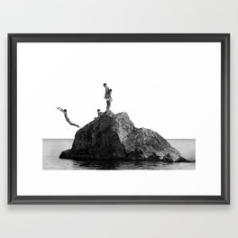 Boy x Ocean Framed Art Print