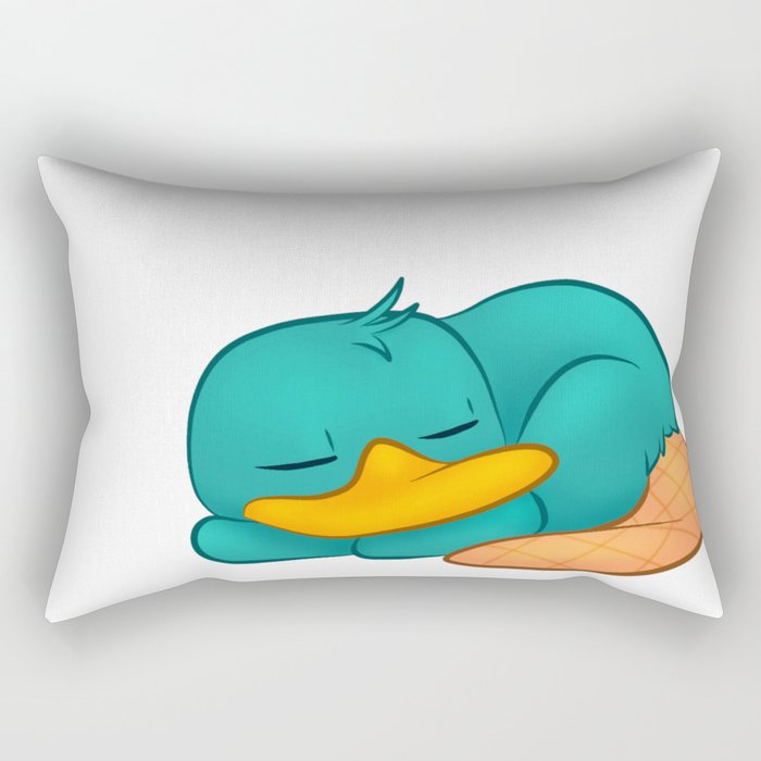 Sleepy Little Platypus Rectangular Pillow