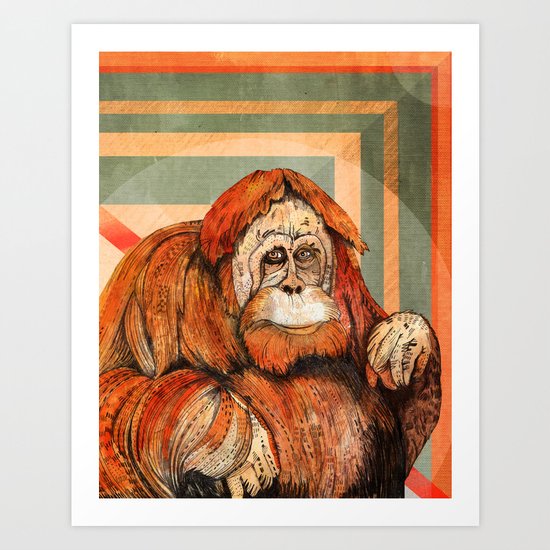 Mr. Orangutan Art Print