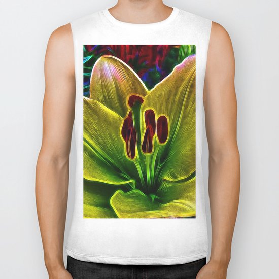 BrightYellow Lily Biker Tank