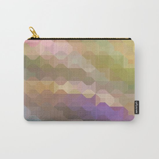 Soft Colored Rainbow Geometric Design Carry-All Pouch