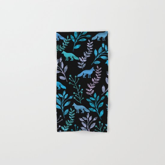 Watercolor Floral & Fox IV Hand & Bath Towel