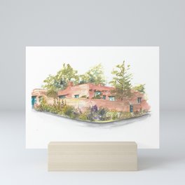 Santa Fe Adobe House Water Color Mini Art Print