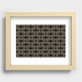 Black and Brown Zig Zag Stripe Star Pattern Pairs DE 2022 Trending Color Tuscan Mosaic DE6208 Recessed Framed Print