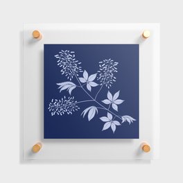 Flowering Buckeye Branch in Blue Floating Acrylic Print
