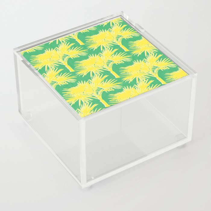 70’s Palm Springs Yellow on Kelly Green Acrylic Box