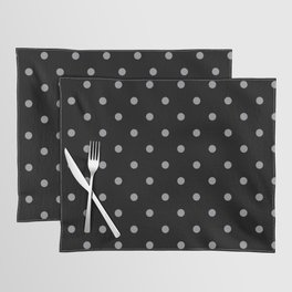 Steely Gray - polka 7 Placemat