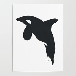 Neg Space Orca Poster