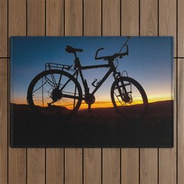 Cycling in thin air. Outdoor Rug