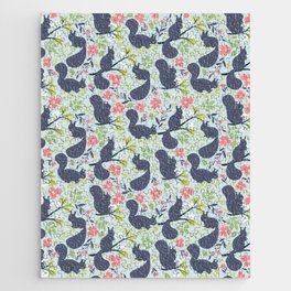 Grey flowers and squirrels Jigsaw Puzzle