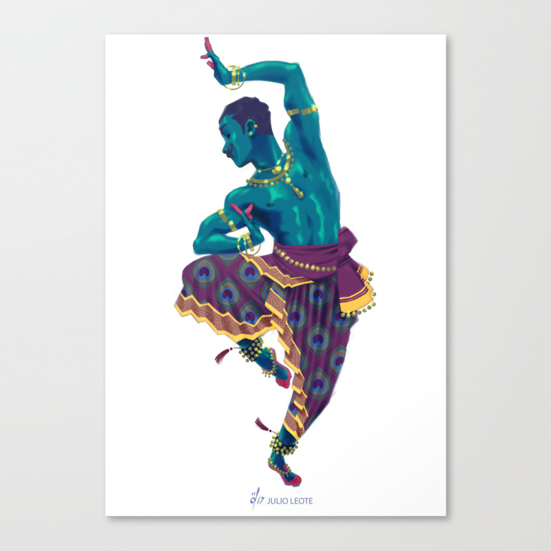 Bharatanatyam Dancer Canvas Print By Julioleote Society6