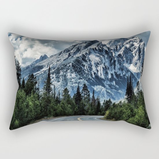 Mountain road Rectangular Pillow
