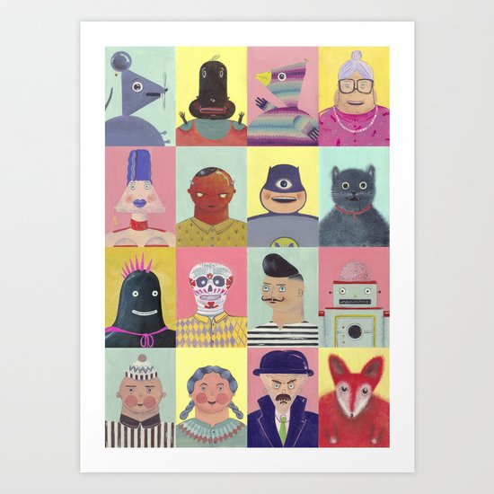bobbies friends Art Print