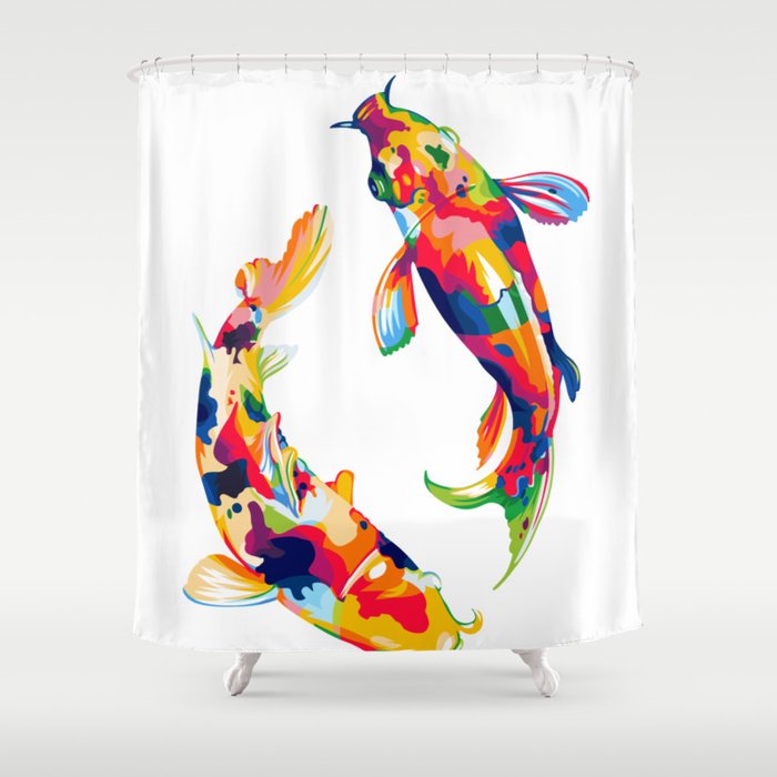 Koi Fish Shower Curtain by Abdulla Yasir