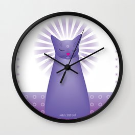 Milk Bottle Cat : Zen Wall Clock
