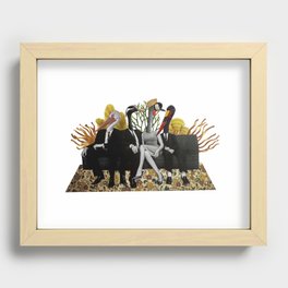 The Waiting Team · Collage Art Recessed Framed Print