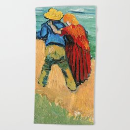 Vincent van Gogh - Two Lovers Beach Towel