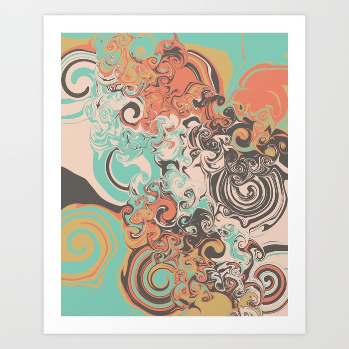 Summer Swirl #2 - Abstract Art Print Art Print