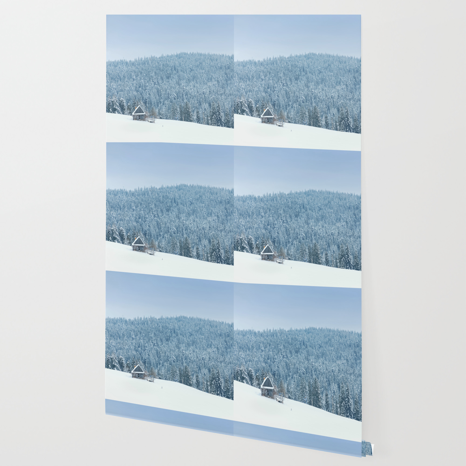Winter Scene Small Cabin In The Woods Wallpaper By Jmiguel